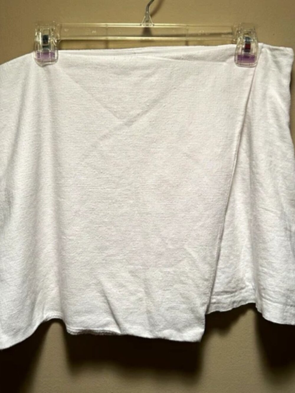 NWT Abercrombie & Fitch Women's White Linen Pull-On Stretch Athletic Skort L